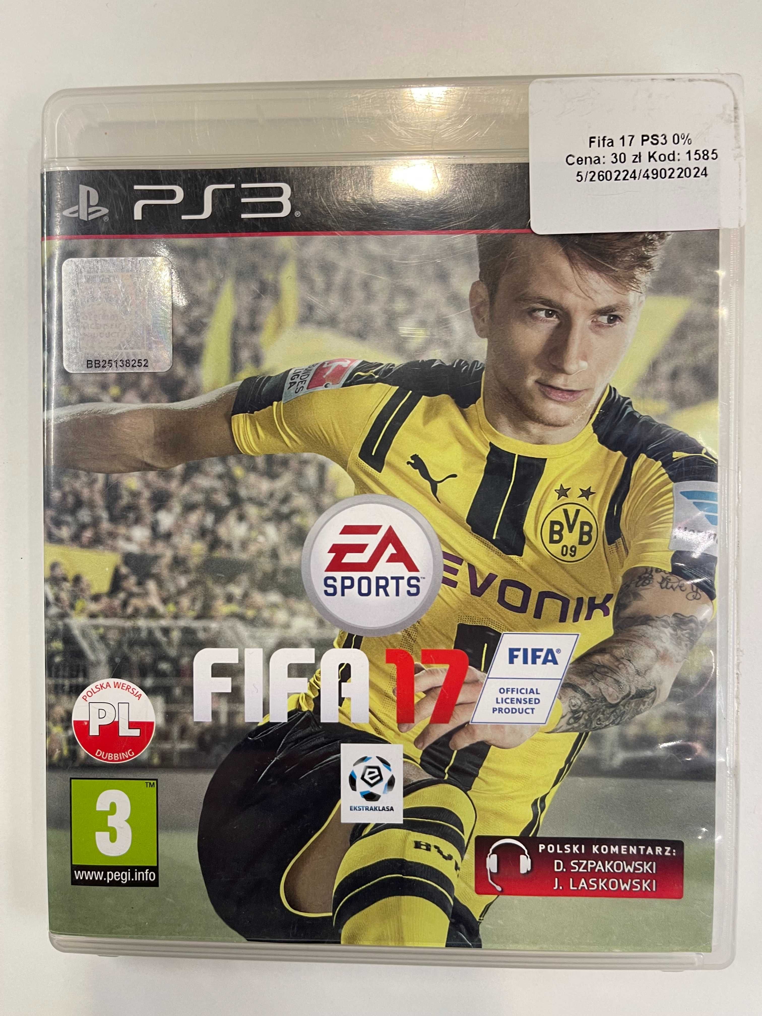 Gra Fifa 17 PS3 PL