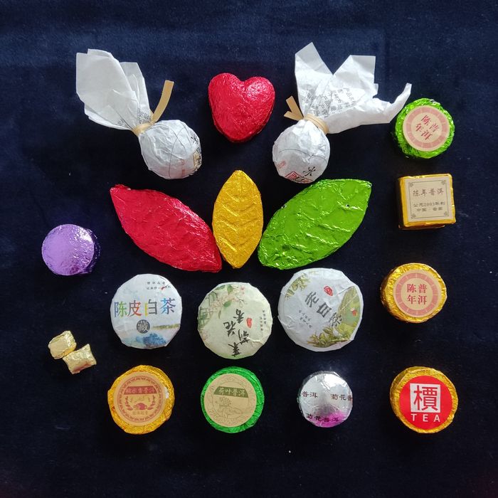 Набір із 18  видів китайського чаю. Пуер, білий, Те Гуань Інь