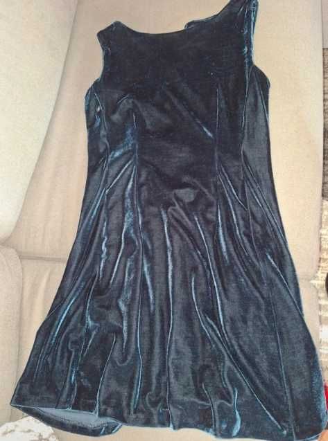 Vestido veludo marinho