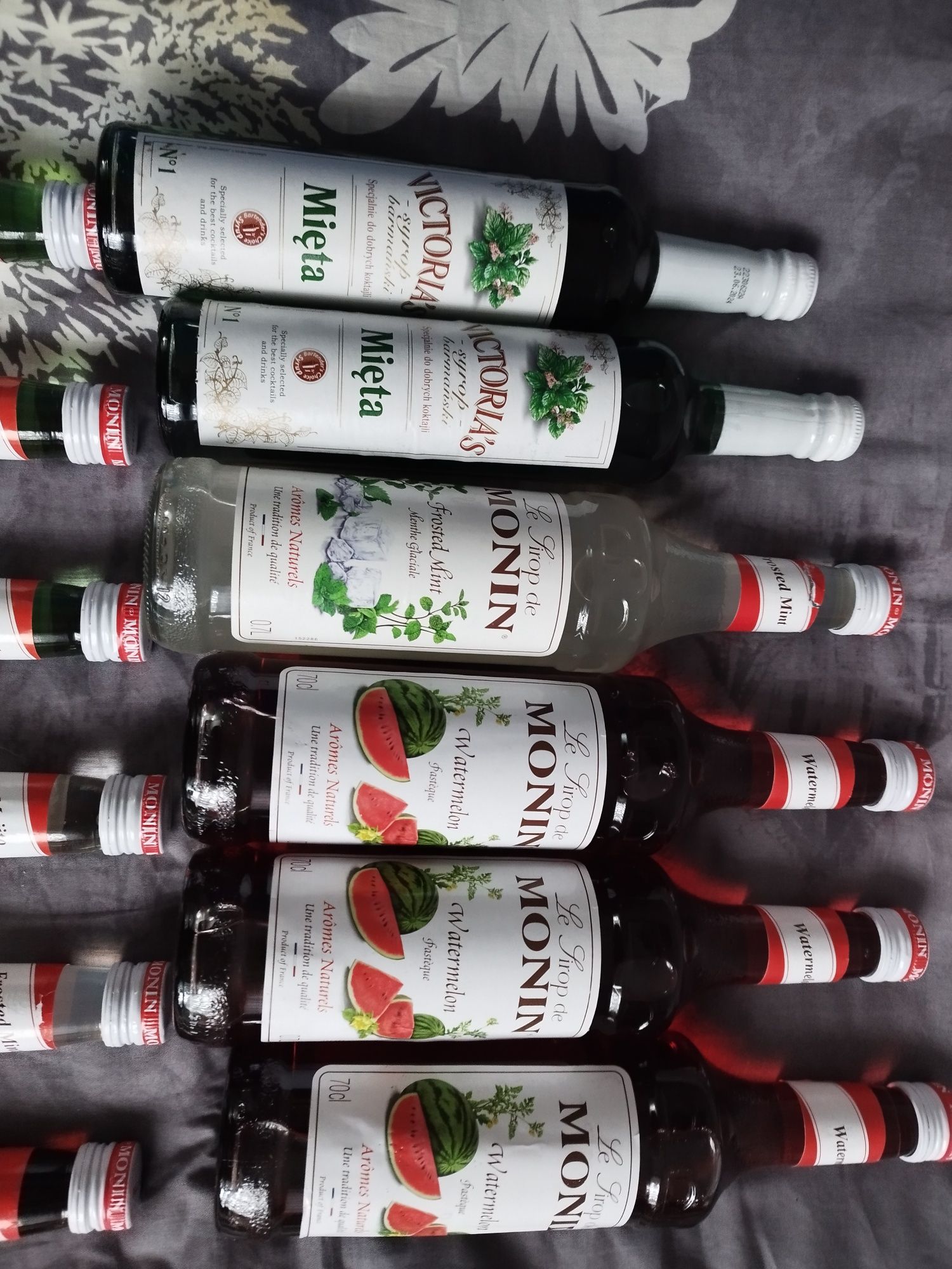 Syropy monin, jabłko, mięta, mrozona mieta, arbuz, czekolada, kiwi