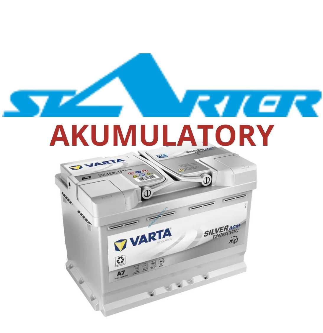 Akumulator VARTA A7 AGM 12V 70Ah 760A Start Stop - Kielce