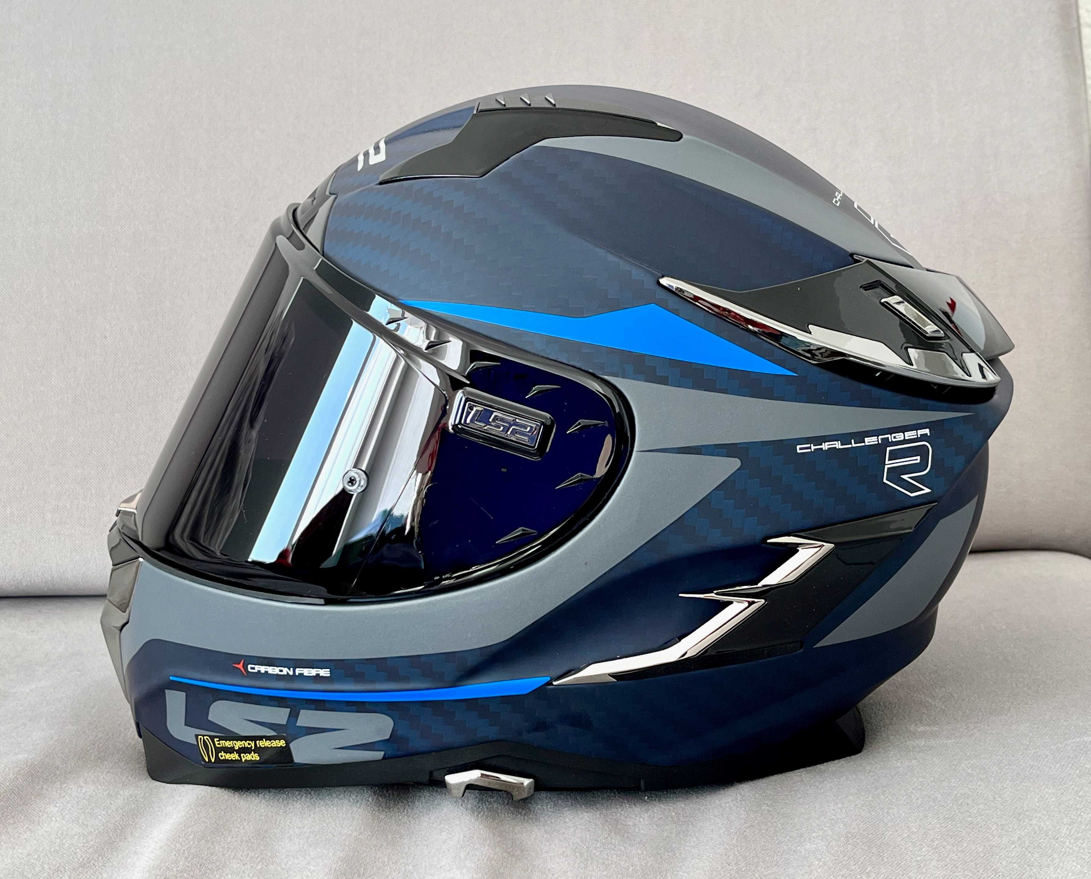 Capacete NOVO Full Carbon LS2 FF327 Challenger,40% Desc.EXTRAS.Tam XXS