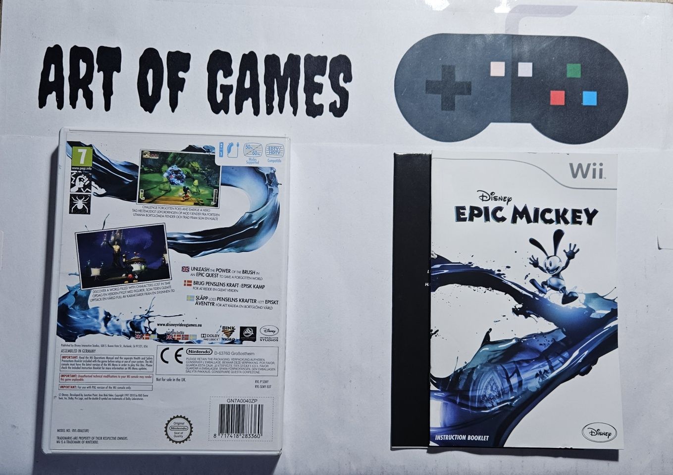 Gra Epic Mickey Nintendo Wii Komplet 3xA BDB