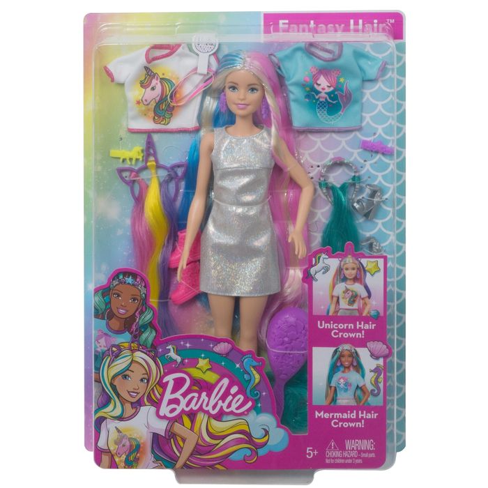 barbie lalka baśniowa fryzura unicorn jednorożec