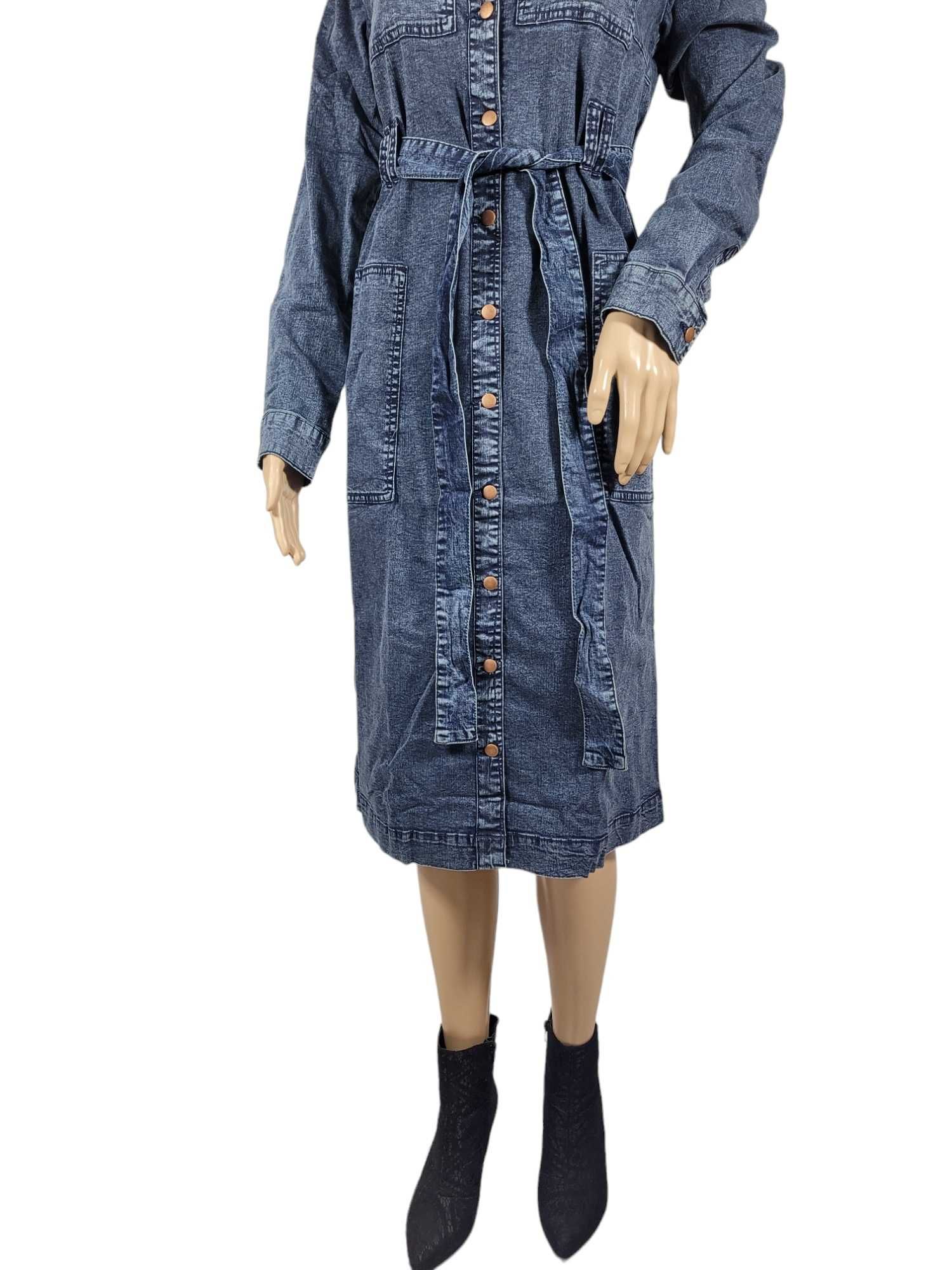 Nowa jeansowa sukienka szmizjerka 34,XS/36,S BonPrix BPC guziki