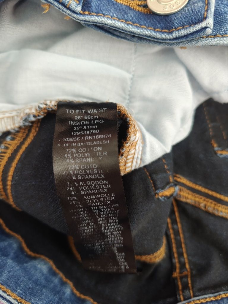 Asos spodnie dzwony flare jeansowe nowe W26 L32 S 36