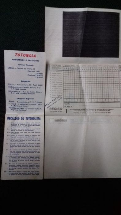 Boletim Totobola e guia de apostador 1966