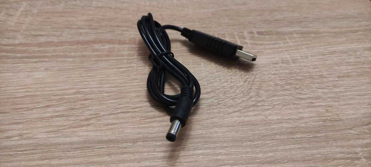 USB кабель DC 5.5x2.1 мм c преобразователем 5v на 12v для роутера