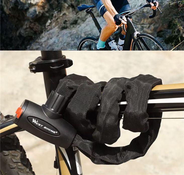 Zapięcie blokada rowerowa łańcuch  84 cm zabezpieczenie przed