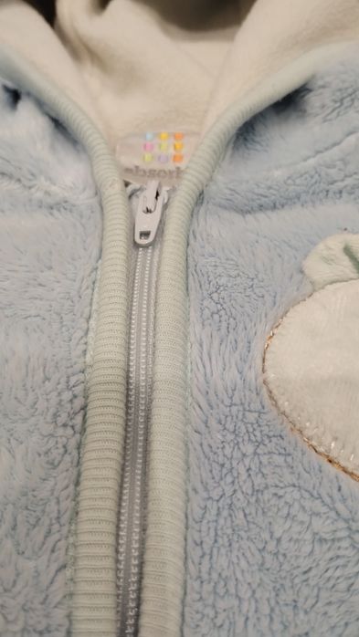 Kombinezon polarowy rozmiar 74 stan idealny niebieski miś zima