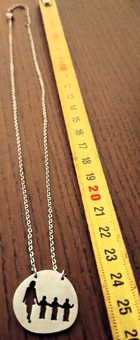 Fio Colar Prata Lei Medalha Familia