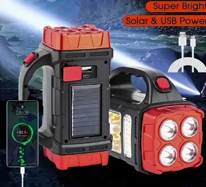 Luz de acampamento solar LED multifuncional