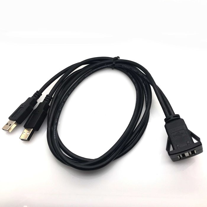 Cabos de Extensão USB duplos, de embutir, com 2 metros