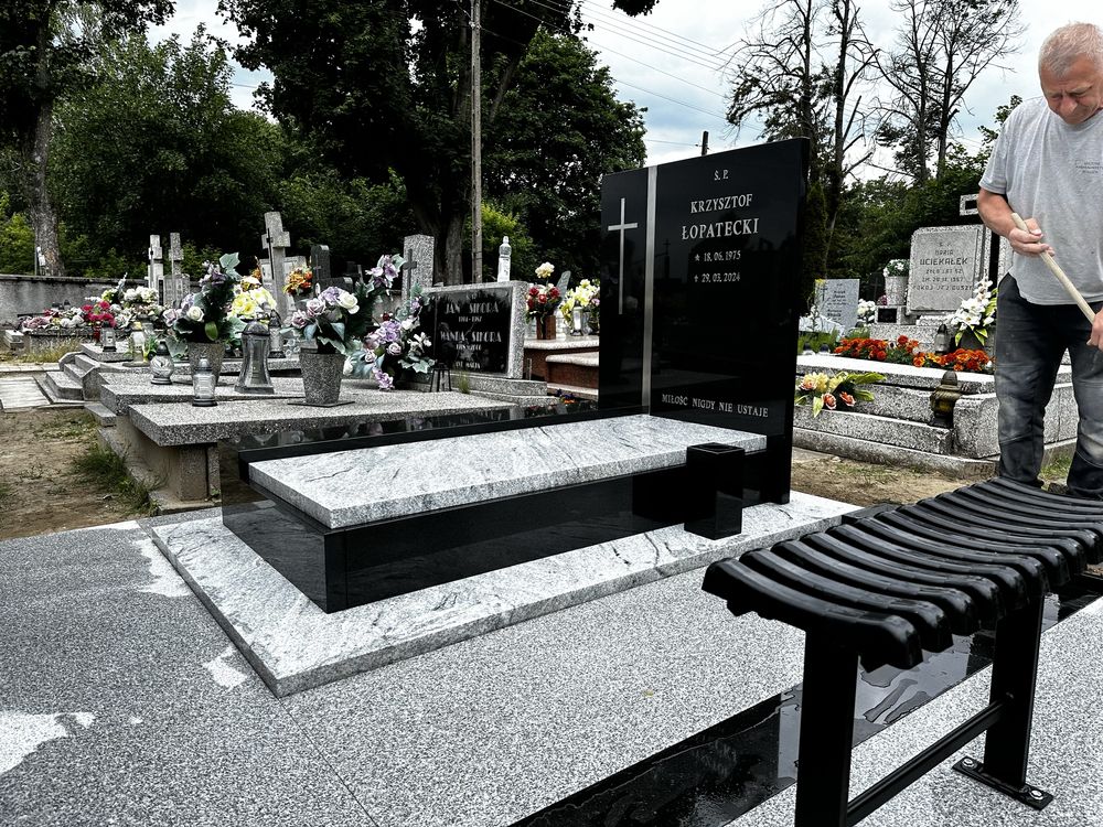 Nagrobki, pomniki, podnoszenia, rozbiórki, parapety, blaty MSTONE ŁÓDŹ