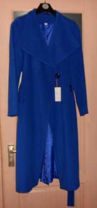 знижка нове пальто колір синій електрик 48-52 розмір