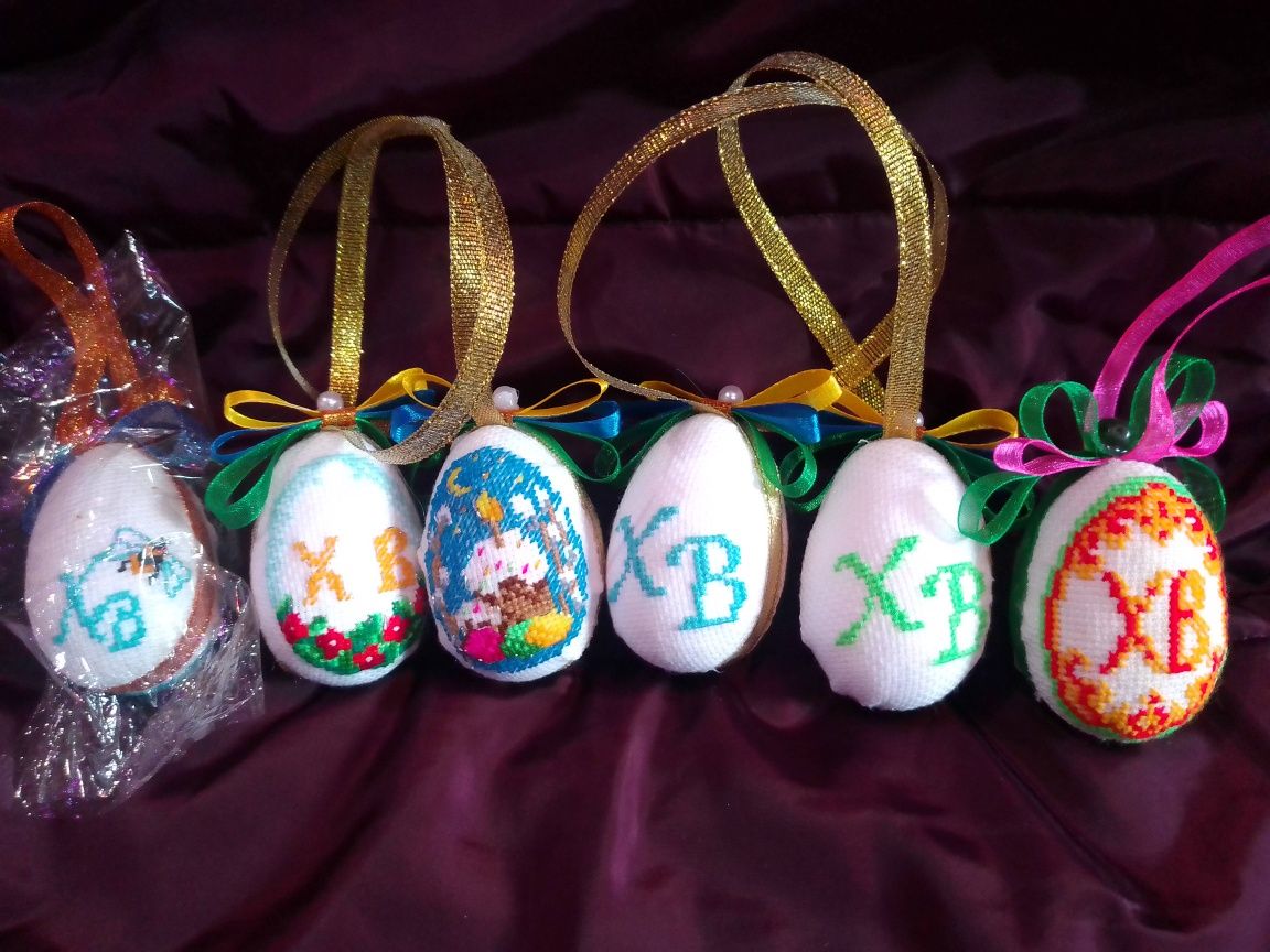 Продам вишиті писанки на Великдень, Пасху,яйця, декор, на кошик, хендм
