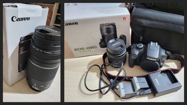 Canon 4000D + 2 obiektywy