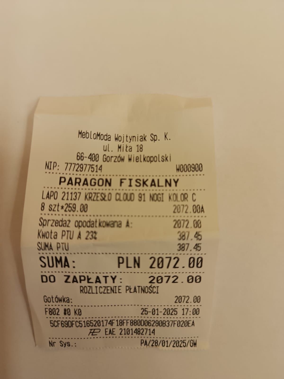 Krzesło Lapo 21137 obrotowe tkanina/kolor Cloud 91