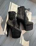 Buty szklanki Pleaser Adore 1020FS czarne czarny exotic dance