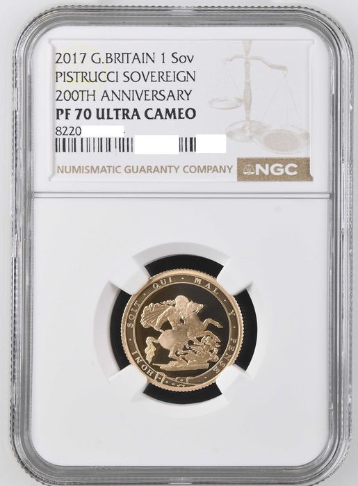 2017 Libra Ouro Proof 200 Anos PF70UC / PR70DC ou c/ Caixa+Certificado