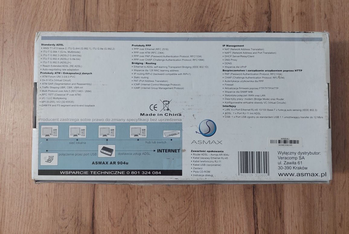 Router ADSL Asmax AR-904u