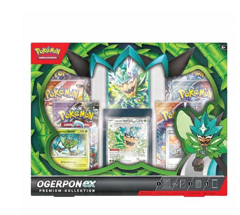POKEMON KOLEKCJONERSKA gra karciana premium Ogerpon-ex 6 lat niemiecki