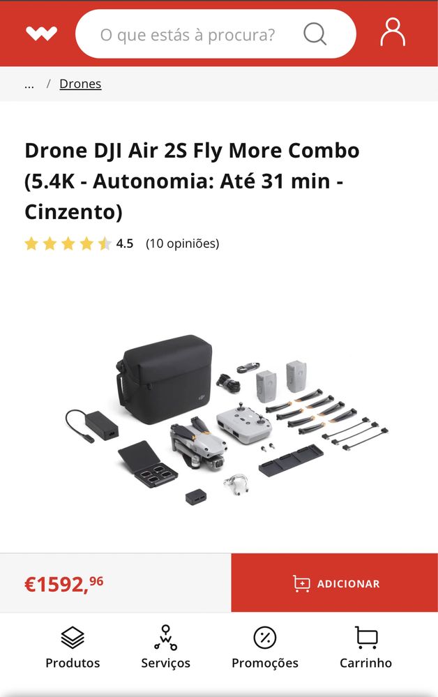 DJI Air 2S (FLY MORE) - Garantia até JUN/25 com fatura