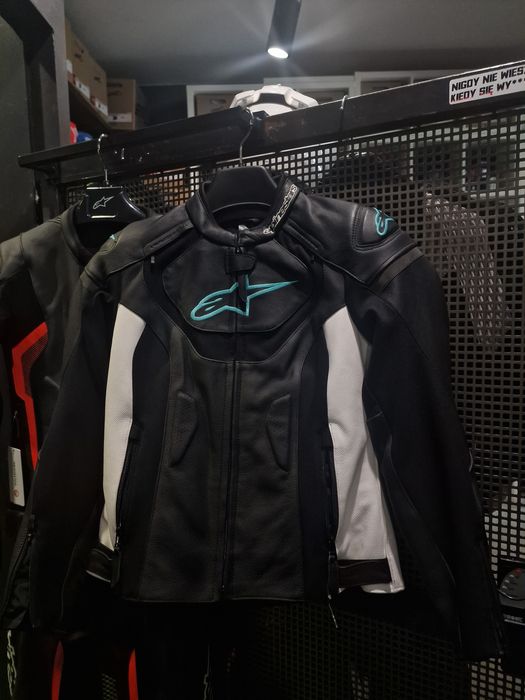 Kurtka Skórzana ALPINESTARS STELLA JAWS V3 Teal/Black/White 42 Gratis!