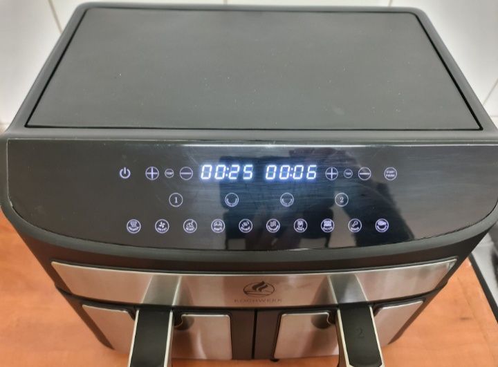 Frytownica frytkownica beztłuszczowa airfryer dwukomorowa poj 7 L