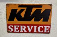 Tablica dekoracyjna ozdobna blacha KTM Service 30x20