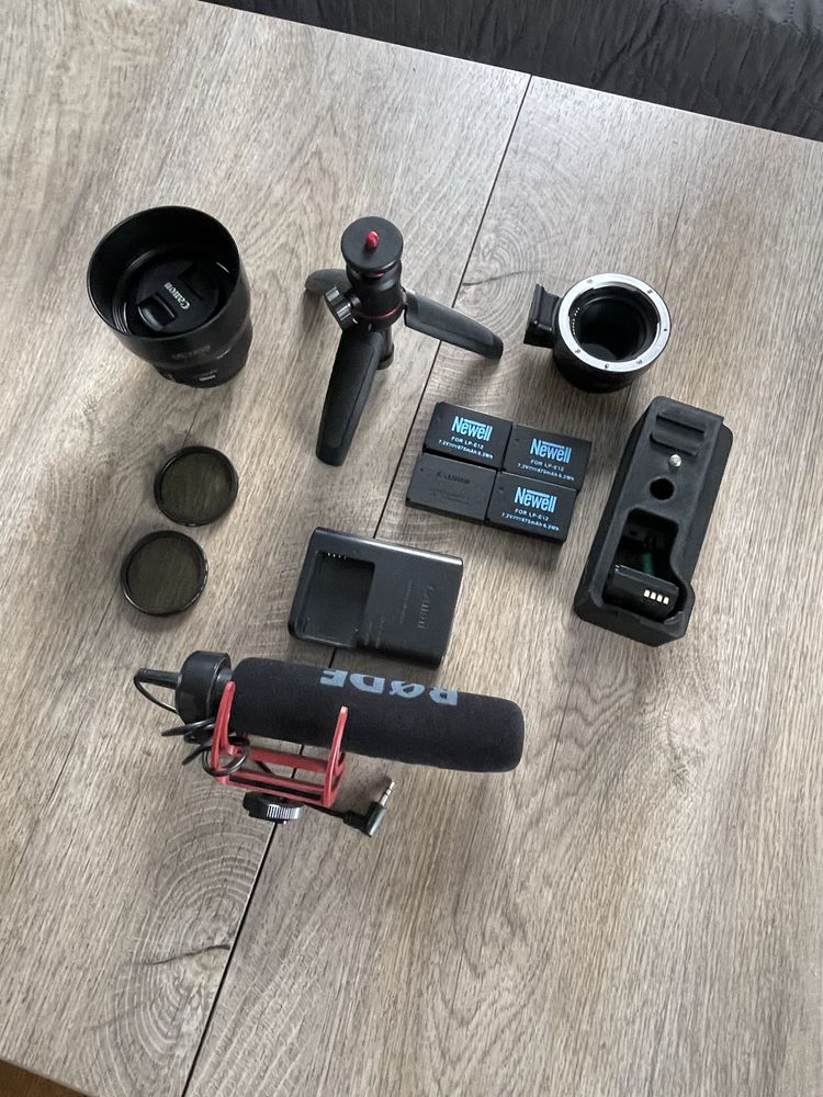 Canon m50 / 2 obiektywy / dodatki / duży zestaw