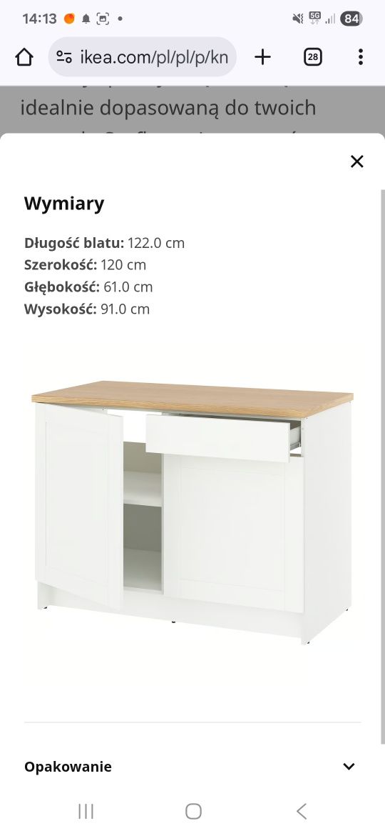 Szafka kuchenna wyspa
