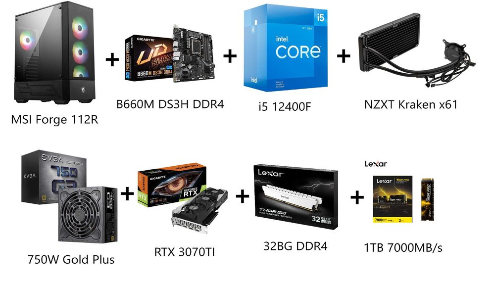 Komputer do gier i5-12400F RTX-3070Ti 32GB DDR4