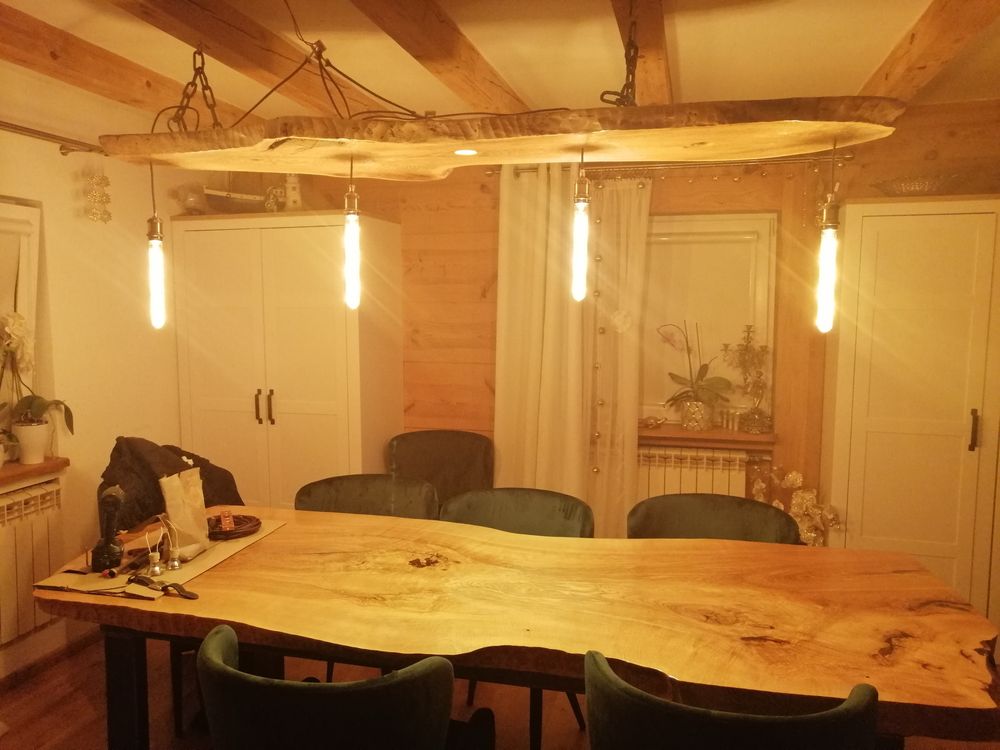 Lampa monolit dab oak live edge