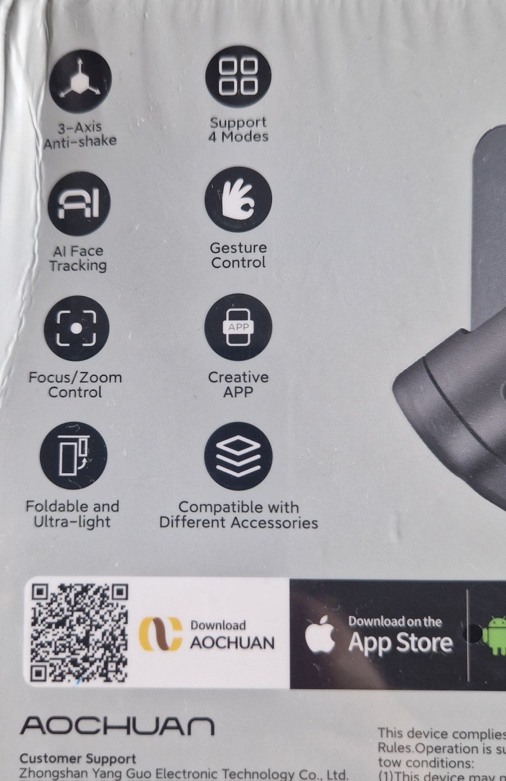 Nowy gimbal (stabilizator) AOCHUAN Smart XE z modułem AI
