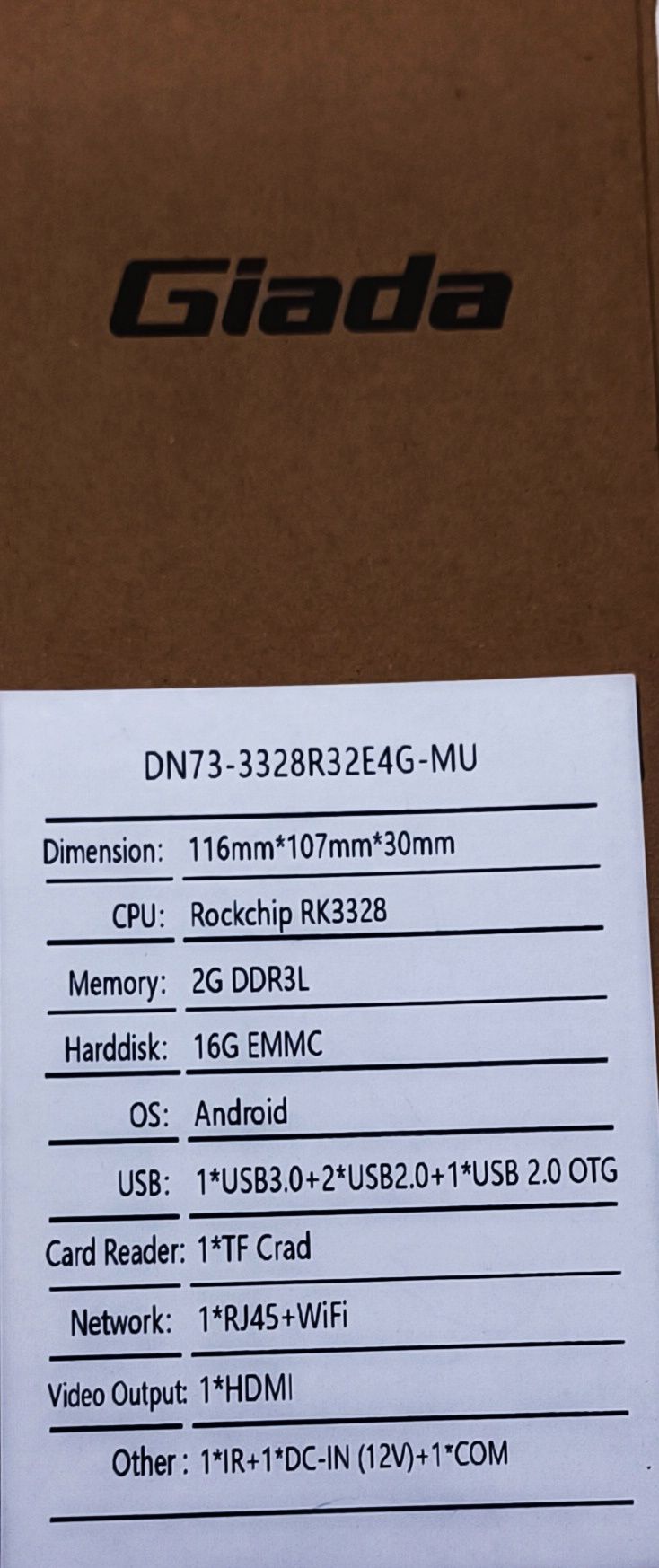 Box android Giada DN73