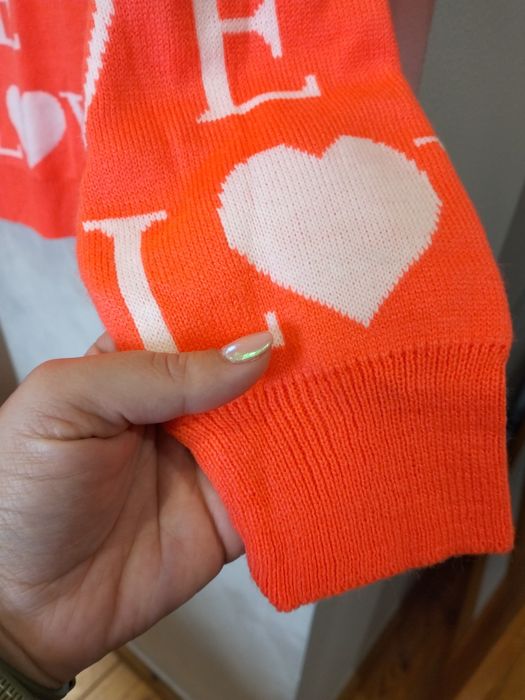 Kataliński sweter neonowy pomarańczowy biust do 100 cm