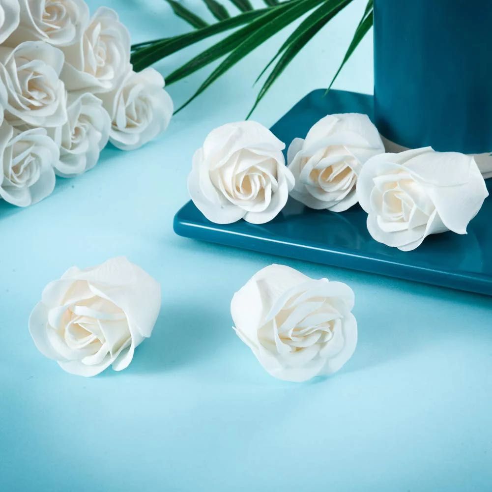 Róże mydlane mydło 81szt białe kwiaty ślub wesele prezenty dla gości