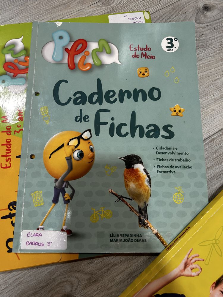 Manual e livro de fichas Estudo do Meio - 3 ano - PLIM