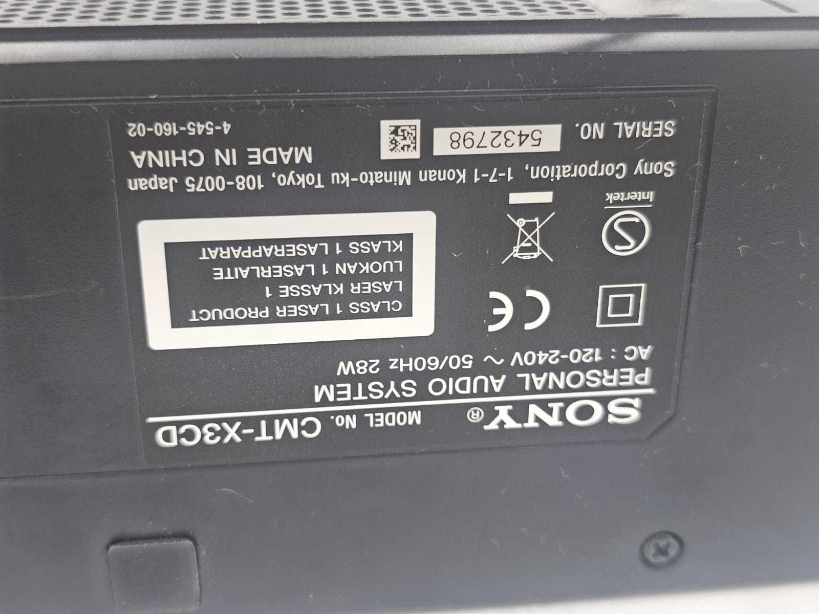 Sony CMT-X3CD wieża Hi-Fi radio FM odtwarzacz CD Bluetooth NFC