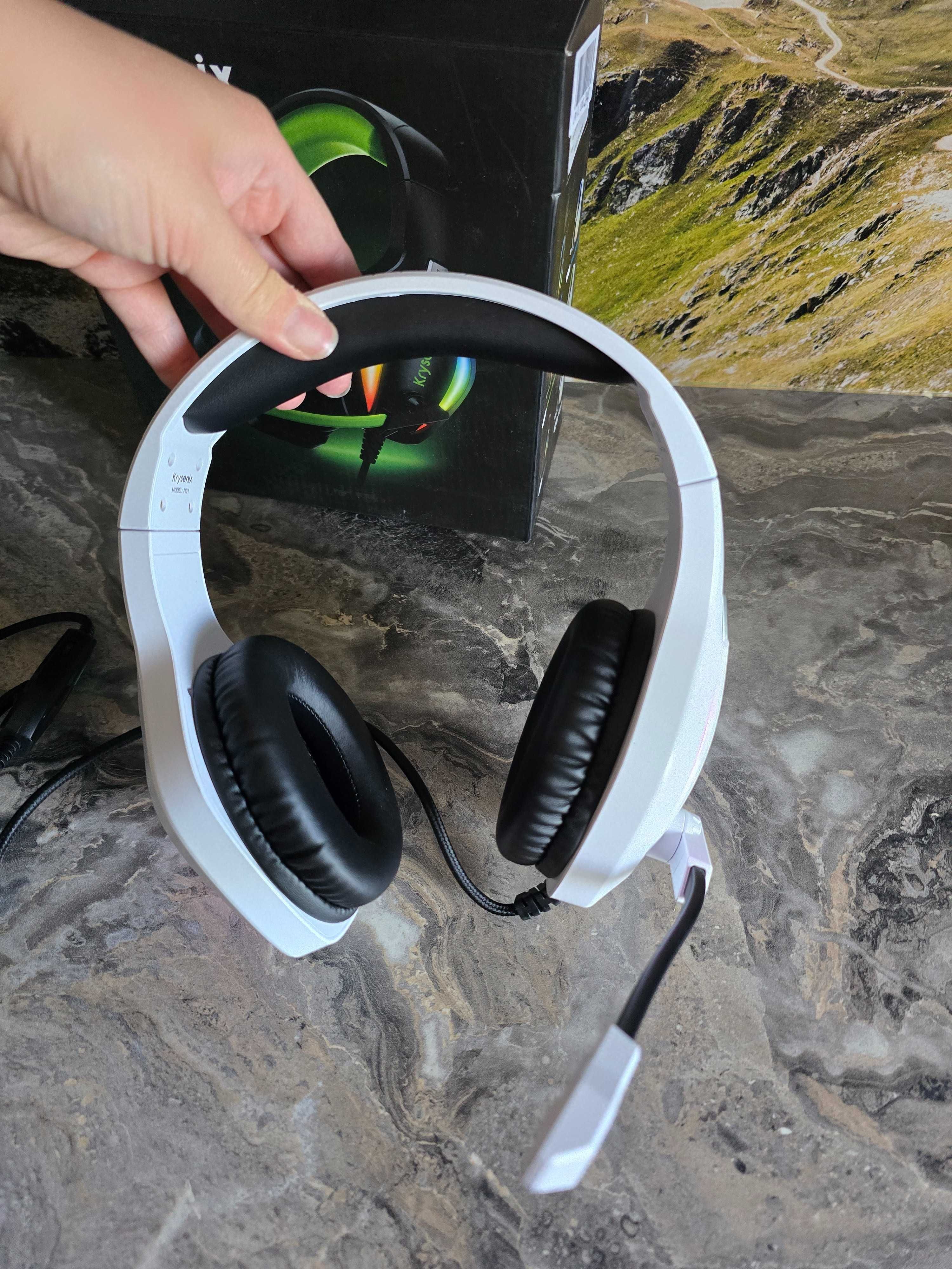 krysenix pg1 rgb słuchawki gamingowe z mikrofonem dla konsol i pc