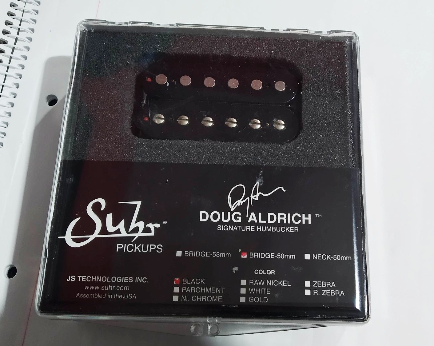 Suhr Doug Aldrich pickup - seymour Duncan - dimarzio