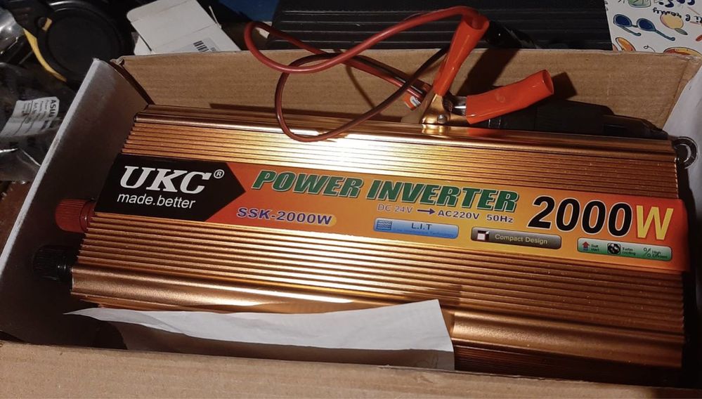 Перетворювач автомобільний інвертор напруги AC/DC SSK 2000W 24V