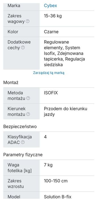 Fotelik samochodowy Cybex Solution B-Fix