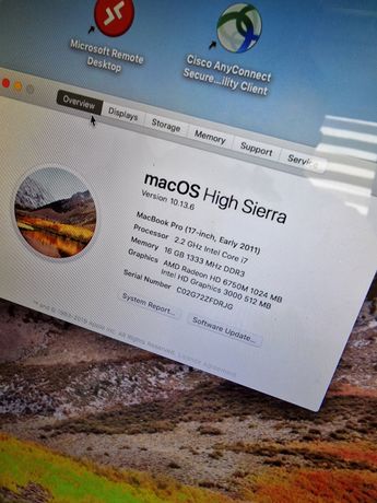 MacBook pro 17  16 оперативка і 500 gb top individual 2011 рік