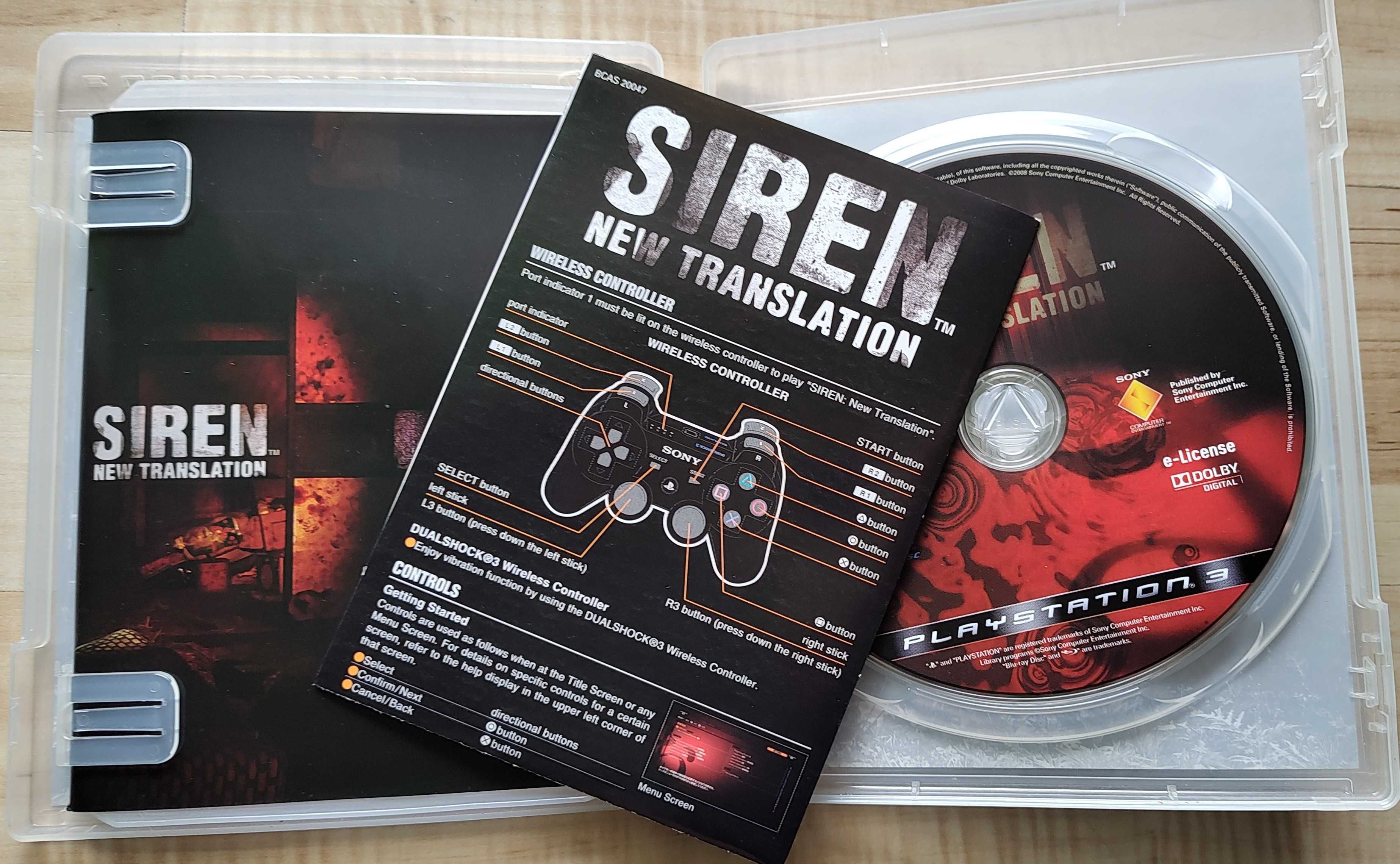 Siren New Translation PS3 / Stan Idealny / Komplet / Unikat