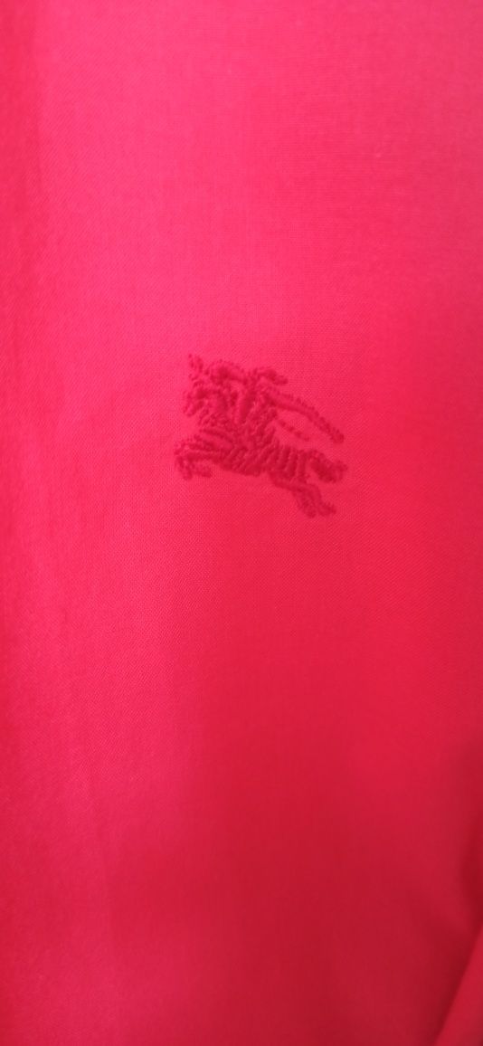 Koszula Burberry Brit rozmiar L czerwona/różowa