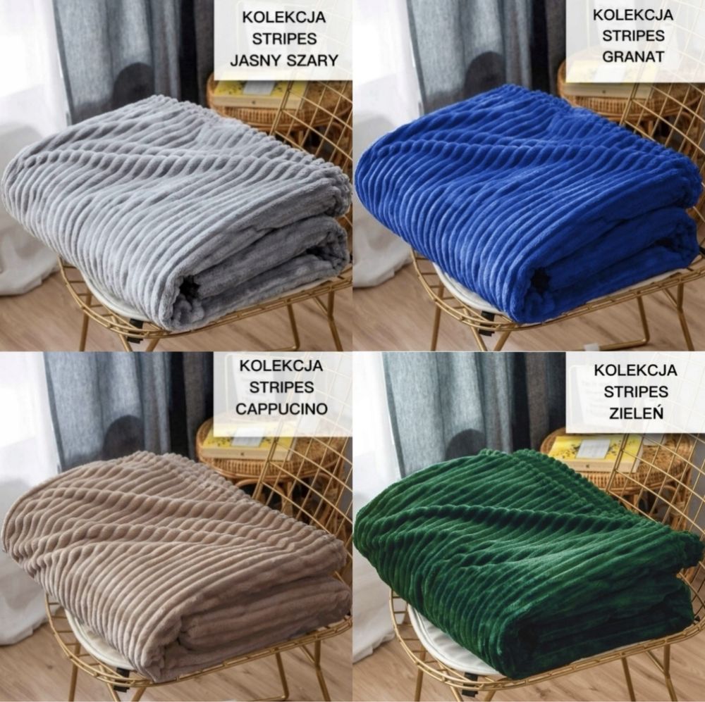 MIĘKKI KOC Premium Narzuta Pled mikrofibra gruby PREZENT!HIT!