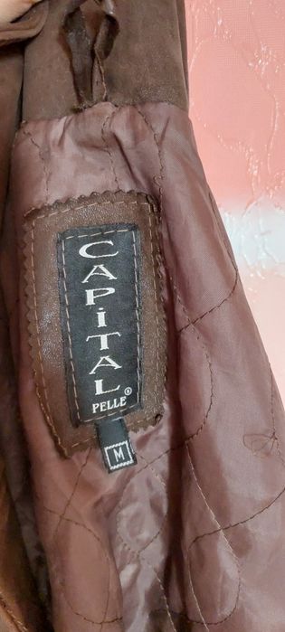 Шкіряний тренч жакет куртка