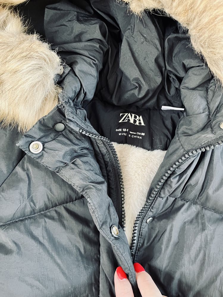 Puchowa kurtka zimowa r. 86 Zara
